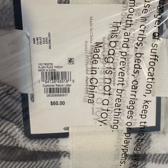 Plaid Plush Reversible Sherpa Throw - Picture 5 of 10